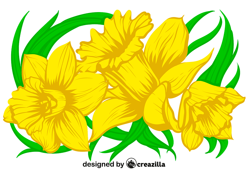 Daffodil flower vector. Free download. | Creazilla