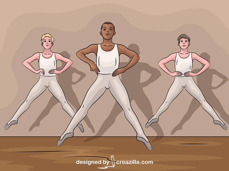 Balletdansers vector