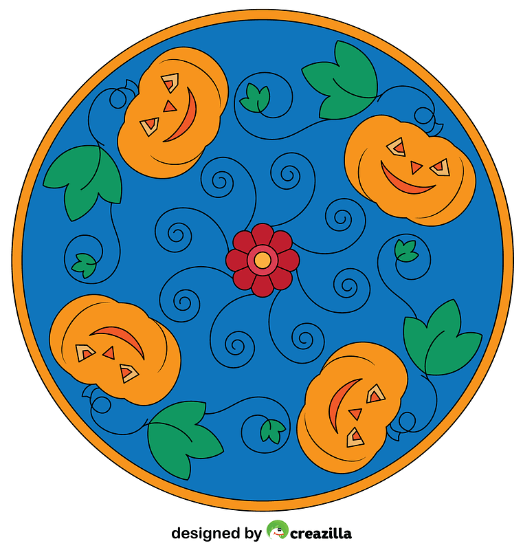 Halloween Mandala 02 vector. Free download. | Creazilla