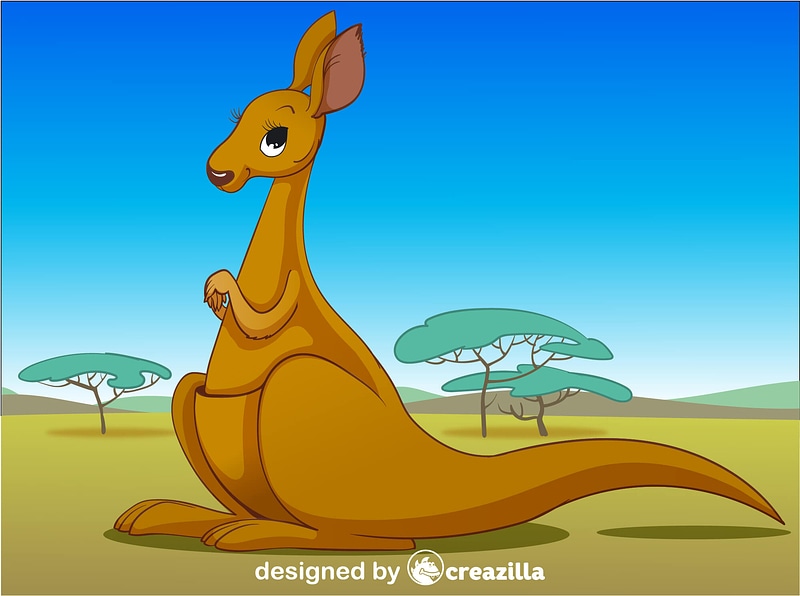 Kangaroo ベクターイメージ狐