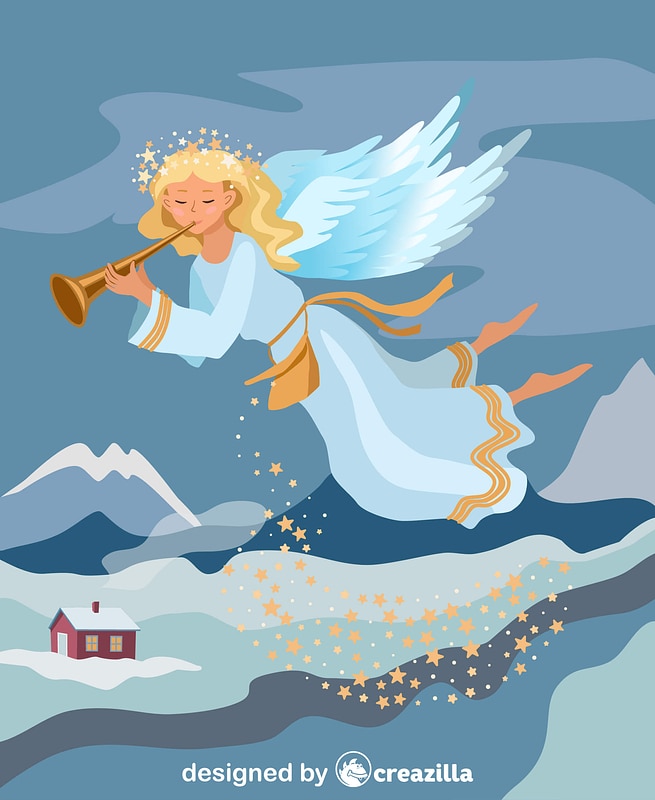 Christmas angel vector. Free download. Creazilla
