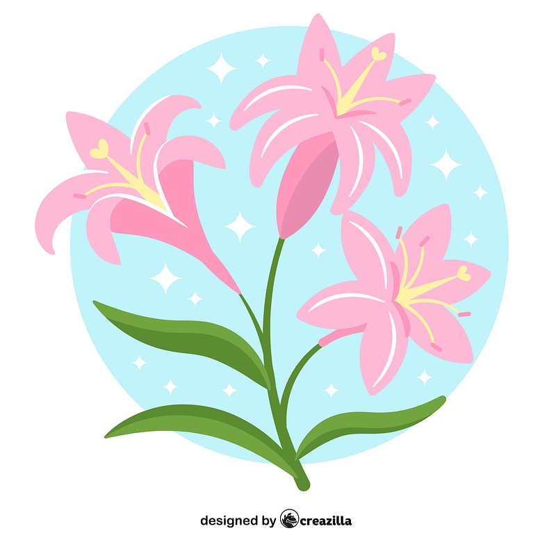 Lilies vector. Free download. Creazilla
