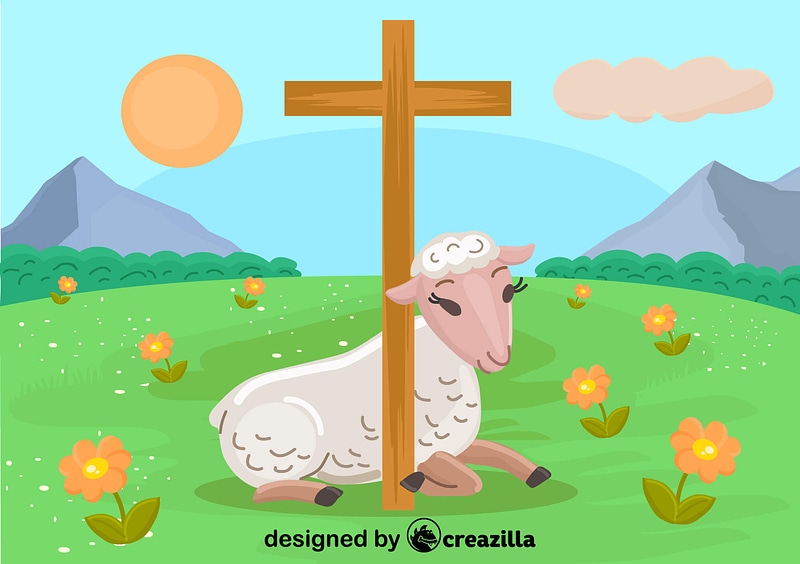 Easter lamb vector. Free download. Creazilla