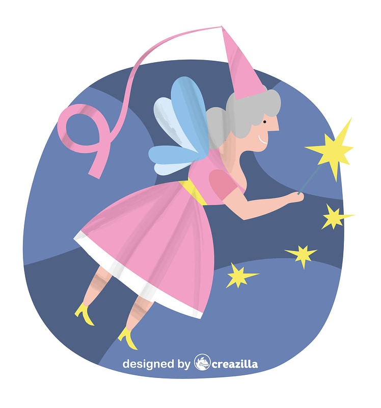 Fairy doing magic vector