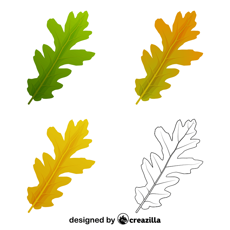 Turkey oak leaves ベクターイメージ狐