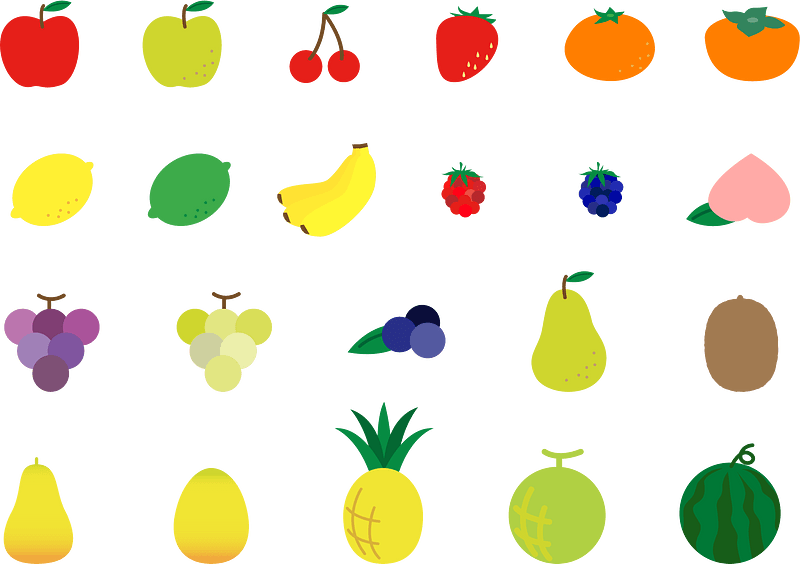 Grafika wektorowa: Fruits Food