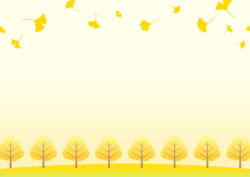 Ginkgo Autumn Frame矢量图像