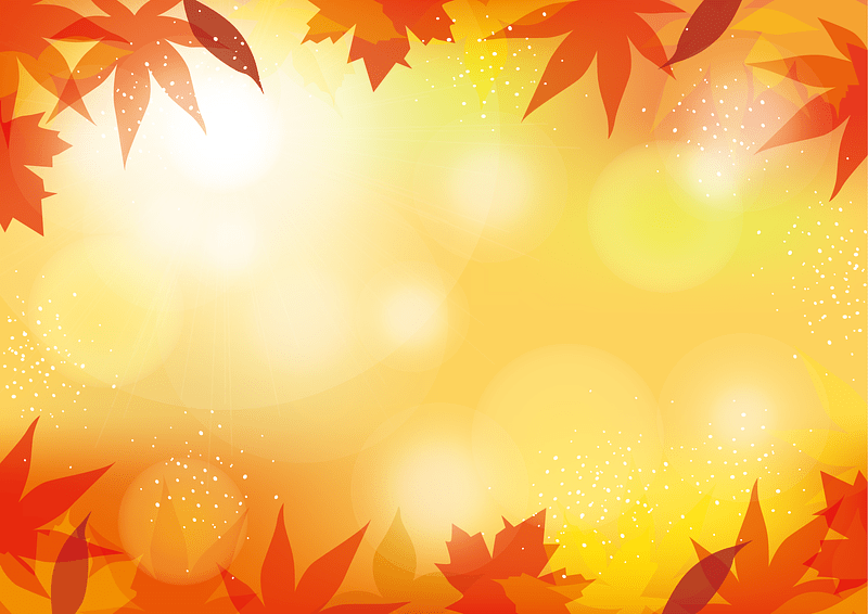 Maple Autumn Leaves Frame ベクターイメージ狐