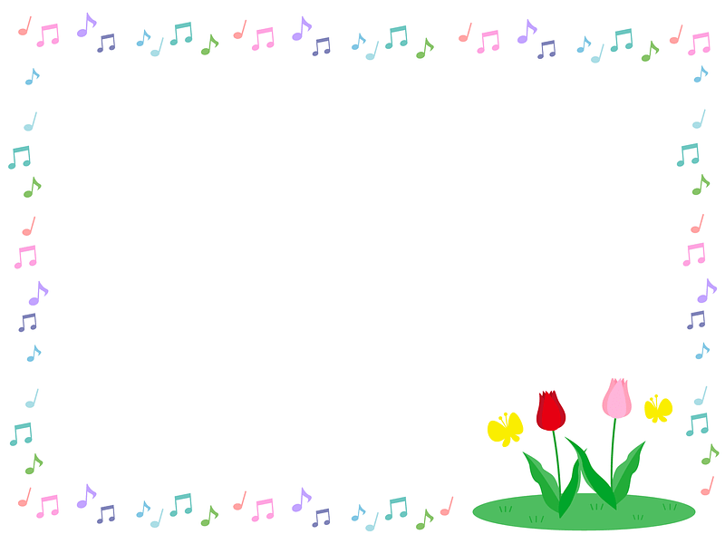 Immagine vettoriale di Tulip Musical Note Frame