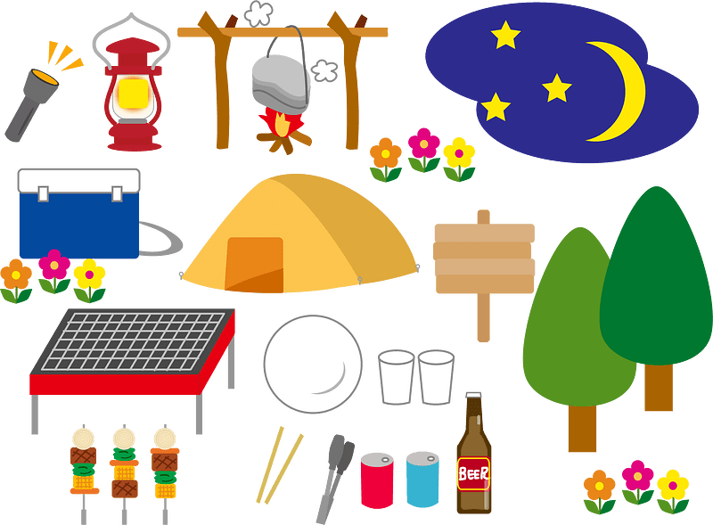 Camp Set vector