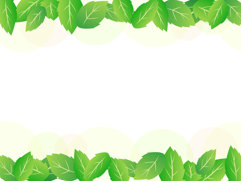 Green Leaves Frame vector