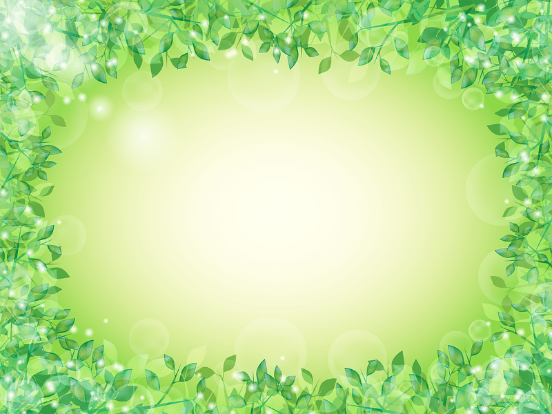 Green Leaves Frame vector