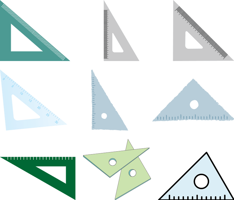 Triangle Set Square vector. Free download. Creazilla