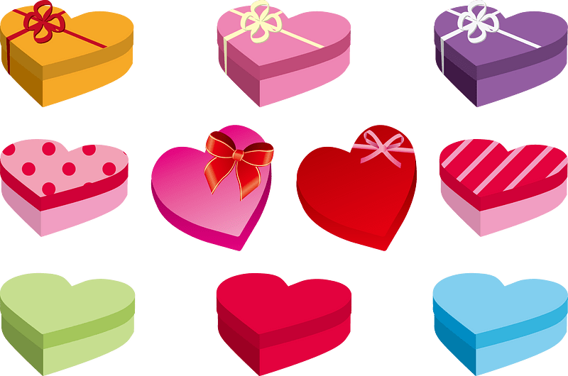 Векторне зображення: Heart Gift Box