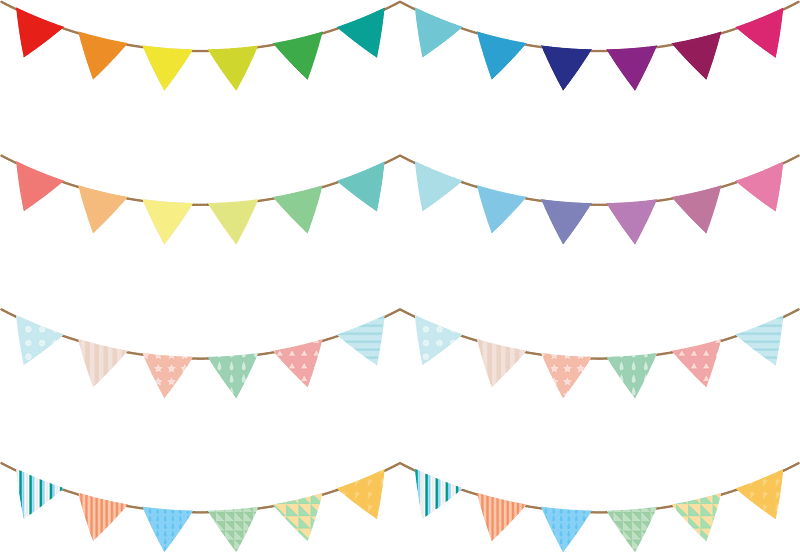 Flag Garland vector. Free download. Creazilla
