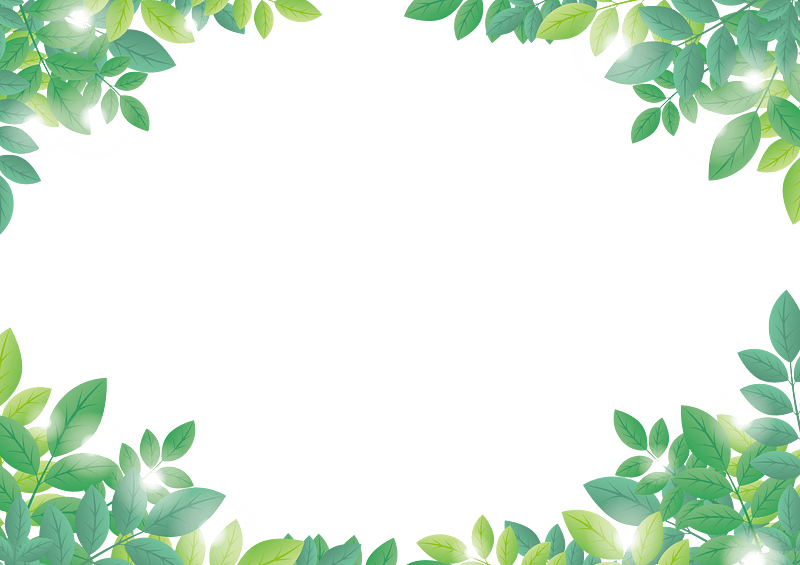Green Leaves Frame vecteur