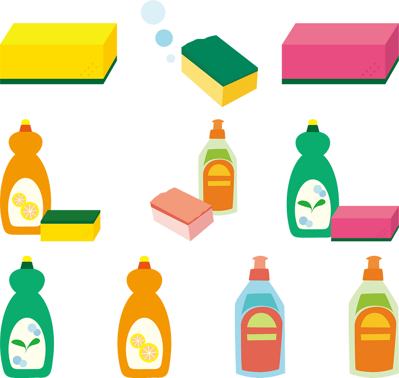 Sponge Dishwashing Liquid vector. Free download. Creazilla