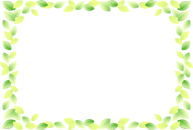 Green Leaves Frame vektori