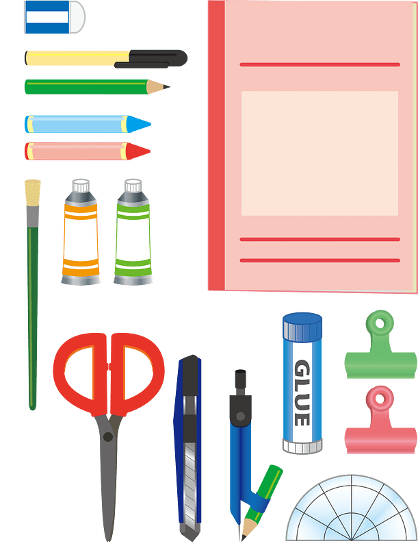 Stationery Art Supply vector. Free download. Creazilla