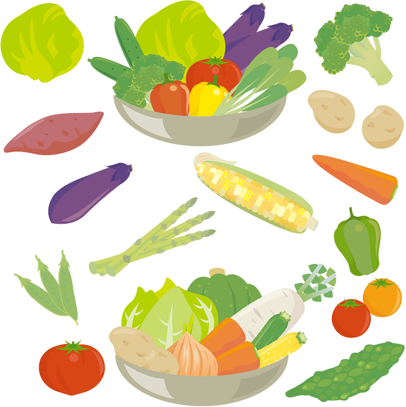 Grafika wektorowa: Vegetable Food