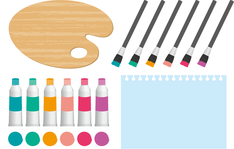 Painting Supplies vector. Free download. Creazilla