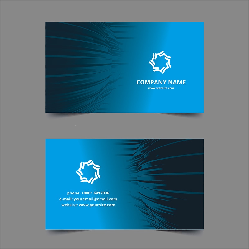 Blue theme business card vector. Free download. | Creazilla