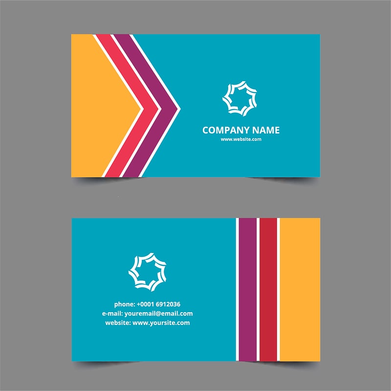 Colors business card template vector. Free download. Creazilla