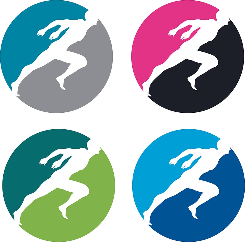 Sports sprinter logo vector. Free download. | Creazilla