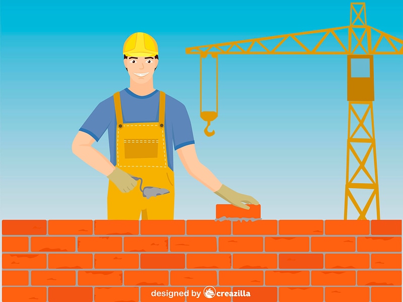 Векторное изображение: Constructor worker