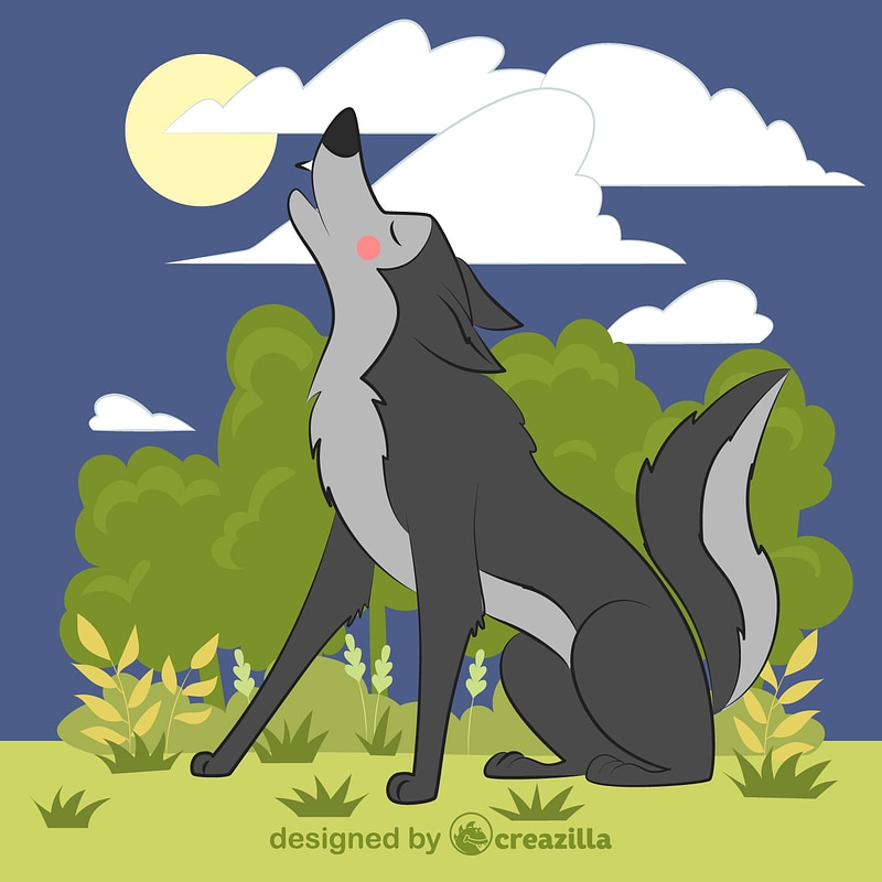 Wolf vector. Free download. Creazilla